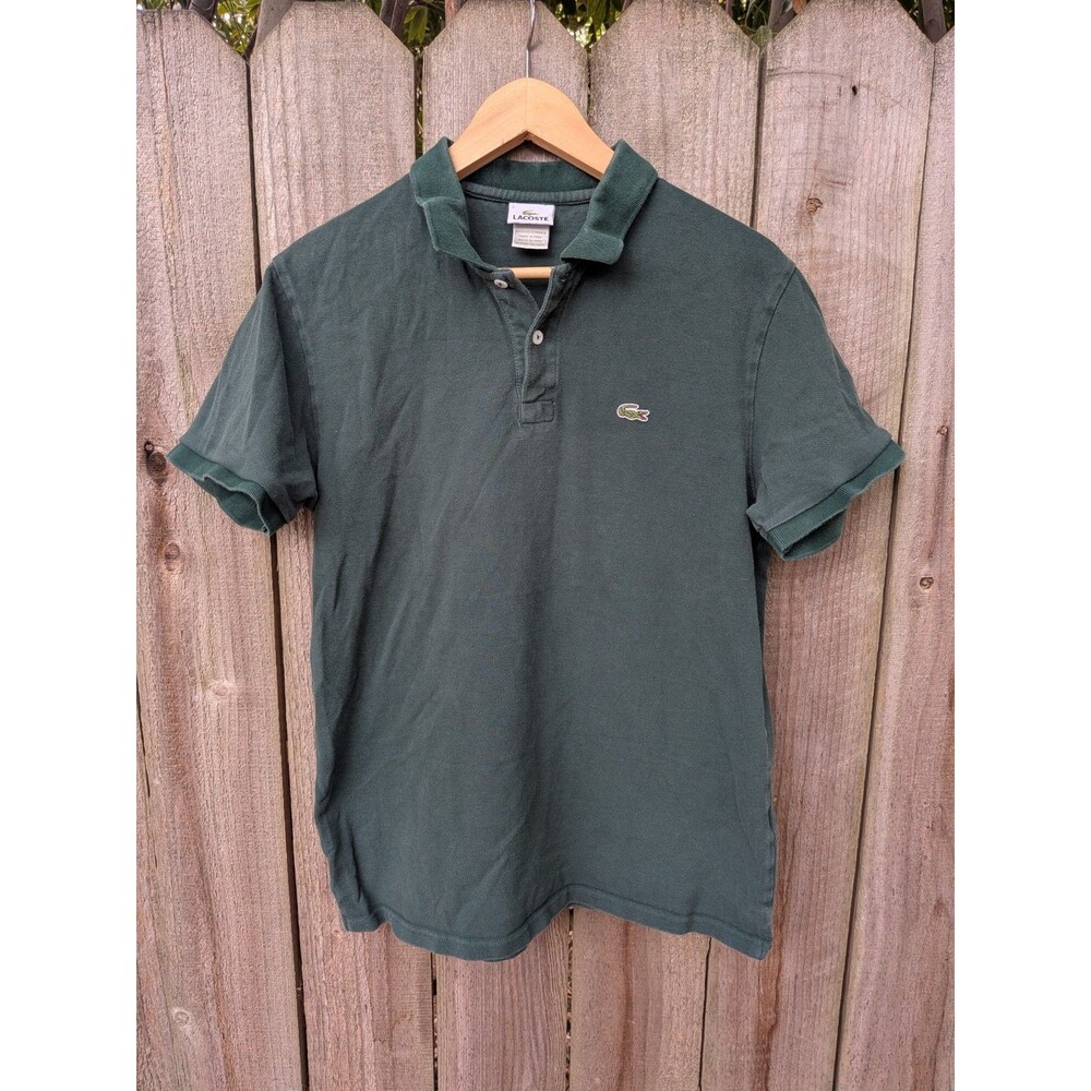 Lacoste Polo Shirt Green Size 7 XL Classic Fit 100% Cotton Pique 5191L